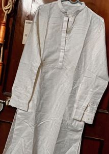Classic Cream Striped Kurta