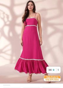 Cute Pink Spaghetti Strap Dress