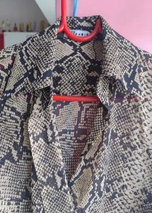 Snake Print Wrap shirt Dress