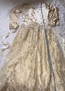 Elegant Cream Lace Lehenga gown Set
