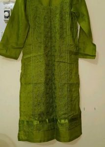 Green Stitched Dress Material Fixed Price