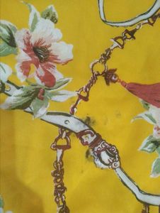 Vibrant Yellow Floral Print Top