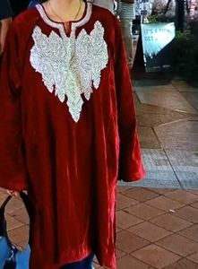 kashmiri Velvet Kurta phiran set
