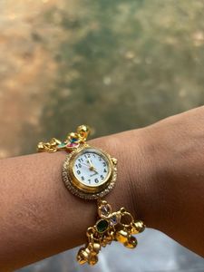Boho Beaded Charm Bracelet Watch