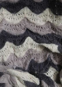 Wave-Knit color block Cardigan