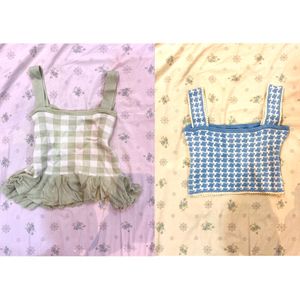 Cute gingham &amp; houndstooth tops