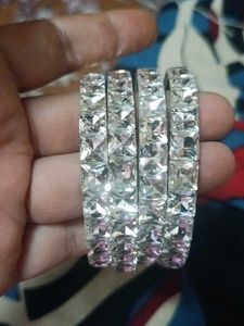 Sparkling Crystal Bangle Set of Four