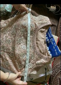 Shrug Pettern Layered Dimond Work Gown