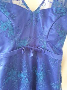 Blue Backless Gown