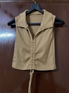 Stylish Ruched Sleeveless Top