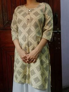 pretty brown elegant cotton kurta