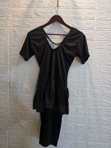 Elegant Black Swimsuit Dress