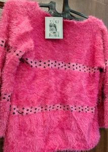 Cozy Pink Fuzzy Cardigan