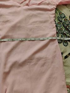 Light Pink Tie-Neck Kurta