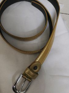 Golden Leather Belt