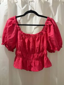 Chic Textured Puff Sleeve Top