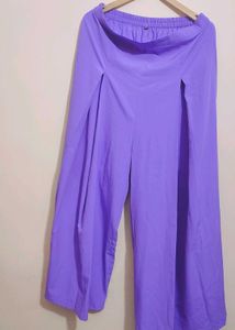 Lavender Crop Top &amp; Wide Leg Pants Set 36 Bust