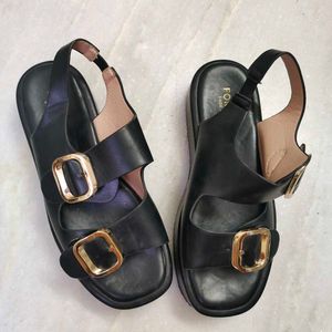 Stylish Black Platform Sandals
