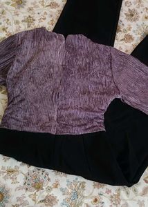 Sparkling Purple &amp; Black Jumpsuit