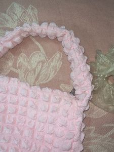 Cute Pink Textured Shoulder Bag
