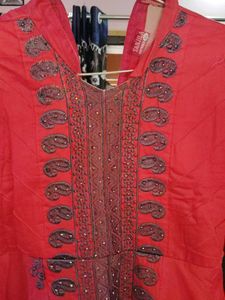 232.Beautiful Red Ethnic Gown