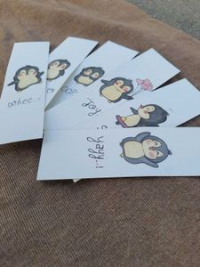 Cute Penguin Bookmarks - Set of 6