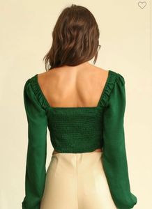 Green Long Sleeve Top