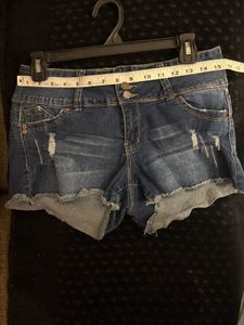 Distressed Denim Shorts