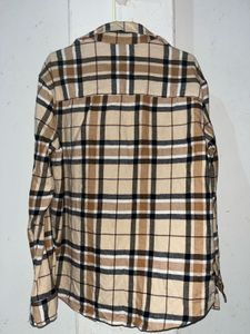 H&amp;M Regular Fit Flannel Shirt in Beige