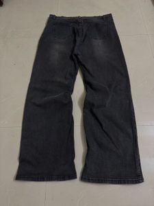 Grey Wide Leg Jeans