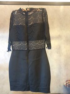 FabAlley Elegant Black Lace Dress (S)