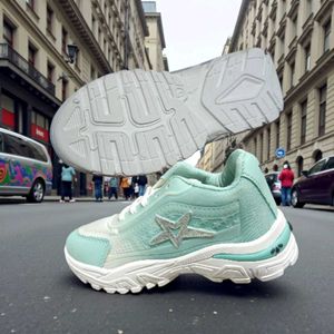 Mint Green Glitter Star Sneakers