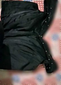 Elegant Black Embellished Blouse