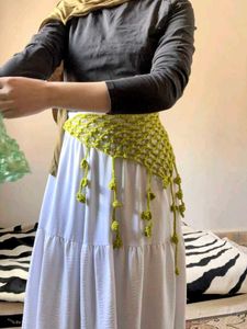 Boho Crochet Flower Scarf/Wrap