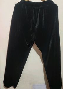 Black Velvet Shining Trouser Pant Girl Or Woman