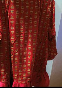 Global desi Rustic red Peplum Top