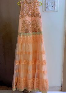 Designer Peach Lehenga Choli
