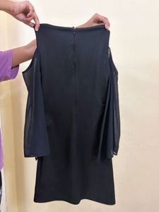 Elegant Cold Shoulder Embellished Dress