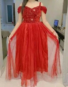 Red Floral Party Grown valentine's day 🤩