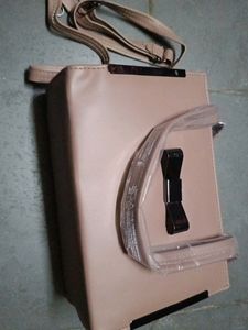 Pink Bow Detail Top Handle Bag