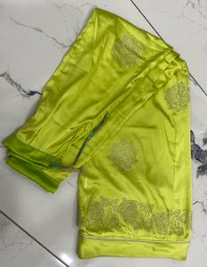 parrot green rajputi poshak with pure odhni