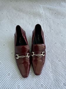 Burgundy Patent Leather Loafers