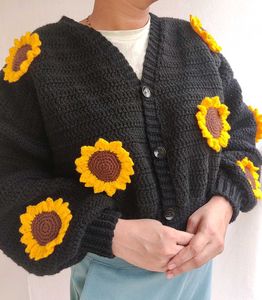 Sunflower Crochet Cardigan
