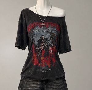 gothic off shoulder tshirt