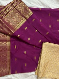 Deep Purple Banarasi Suit