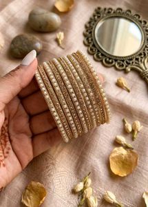 Elegant Set of Golden Bangles