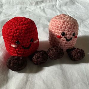 Handmade Crochet Matching marshmallows