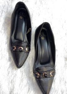 Carlton London Black Loafer Flats