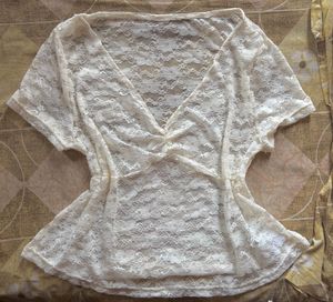 Sheer Lace V-Neck Top