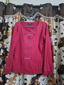 Comfortable Pink Sweatshirt